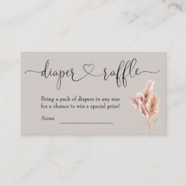 Bohoベビーシャワーおむつラッフル エンクロージャーカード