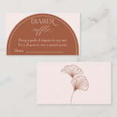 Bohoベビーシャワーおむつラッフル エンクロージャーカード (正面/裏面)