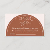 Bohoベビーシャワーおむつラッフル エンクロージャーカード (正面)