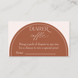 Bohoベビーシャワーおむつラッフル エンクロージャーカード