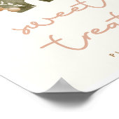 Bohoベビーシャワースイートトリートサイン ポスター (角)