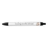 Bohoベビーシャワーテディベアはブラックインクを好む 黒ボールペン (正面)