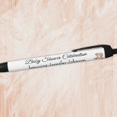 Bohoベビーシャワーテディベアはブラックインクを好む 黒ボールペン