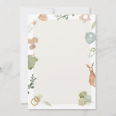 Bohoベビーシャワーボーイニュートラル素朴服 招待状 (裏面)