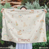 Bohoベビーシャワー個人用 フリースブランケット