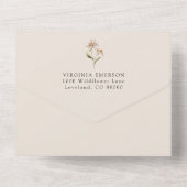 Bohoベビーシャワー全て1つの招待状 オールインワン招待状 (裏面)