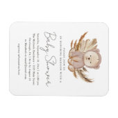 Bohoベビーシャワー招待状とスイートベア マグネット (横)