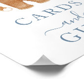 Bohoベビーシャワー男の子の服のカード&ギフトサイン ポスター (角)