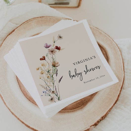 Bohoベビーシャワー スタンダードカクテルナプキン