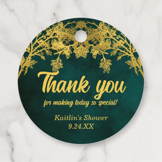 Bohoベビーシャワー |ブライダルシャワーありがとう フェイバータグ (裏面)