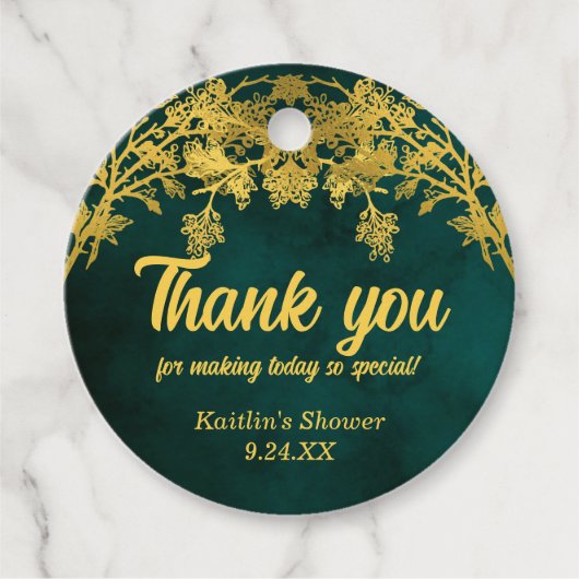 Bohoベビーシャワー |ブライダルシャワーありがとう フェイバータグ (正面)