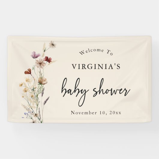 Bohoベビーシャワー 横断幕 (横)