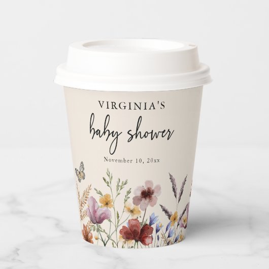 Bohoベビーシャワー 紙コップ (正面)