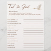 BohoベビーシャワーFind The Guest Game (正面)