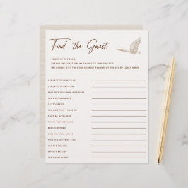 BohoベビーシャワーFind The Guest Game