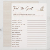 BohoベビーシャワーFind The Guest Game (正面/裏面)