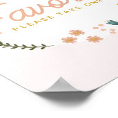 Bohoベビージャワーワイルドフラワーのお願い ポスター (角)