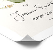 Bohoベビー素朴シャワーボーイニュートラルウェルカム ポスター (角)