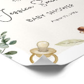 Bohoベビー素朴シャワーボーイニュートラルウェルカム ポスター (角)