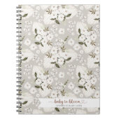 Bohoベビー開花文字からベビージャーナルへのメモ帳 ノートブック (正面)