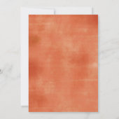 Bohoベビー開花焼けオレンジフローラ赤ちゃんシャワー 招待状 (裏面)