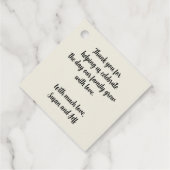 Bohoベビー養子縁組シャワー – 月と星 フェイバータグ (裏面)