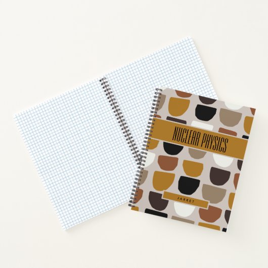 BOHOベージュと茶色のアーストーンの主題 ノートブック (内部)