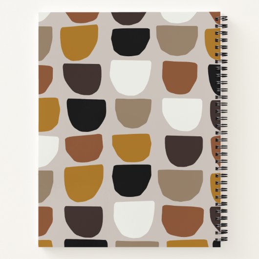 BOHOベージュと茶色のアーストーンの主題 ノートブック (裏面)