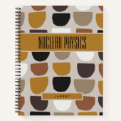 BOHOベージュと茶色のアーストーンの主題 ノートブック (正面)