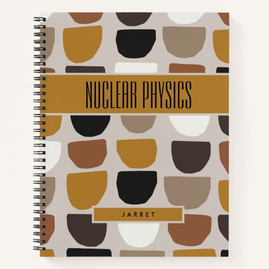 BOHOベージュと茶色のアーストーンの主題 ノートブック (正面)