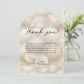 Bohoホットエアバルーン赤ちゃんシャワーサンキューカード 招待状 (スタンド正面)