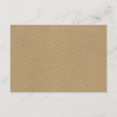 Bohoホワイトネイビーピーニークラフトウェディングレセプション エンクロージャーカード (裏面)