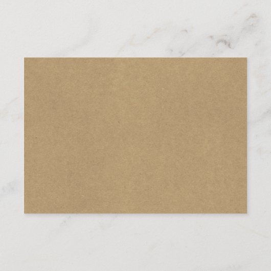 Bohoホワイトネイビーピーニークラフトウェディングレセプション エンクロージャーカード (裏面)