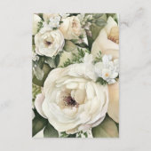 Bohoホワイトローズとダークブルゴーニュ結婚の詳細 エンクロージャーカード (裏面)