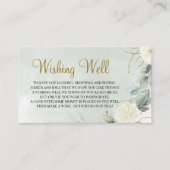 Bohoホワイトローゼグリーンリーフォレイージュウィングウェル エンクロージャーカード (正面)