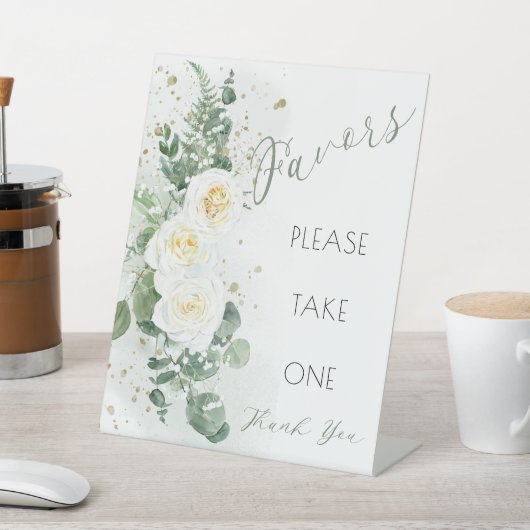 Bohoホワイトローゼユーカリプタスの恩恵を受け取ってほしい 台座サイン (インサイチュ)