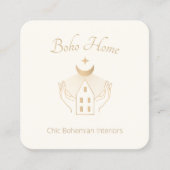 BohoホームムーンインハンズI スクエア名刺 (正面)