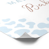 Bohoホーリーカウパンパスグラスボーイベビーシャワーへようこそ ポスター (角)