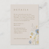 Bohoボタニカル結婚詳細エンクロージャカード エンクロージャーカード (正面)