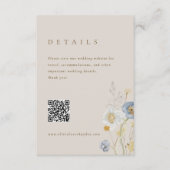 Bohoボタニカル結婚詳細エンクロージャカード エンクロージャーカード (正面)
