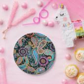 Bohoボヘミアのモダンなパターン ペーパープレート (パーティー)