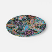 Bohoボヘミアのモダンなパターン ペーパープレート (アングル)