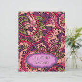 BOHOボヘミアンカラフルペイズリースクラップブック紙 (スタンド正面)