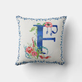 BOHOボヘミアンフローラモノグラムF羽毛アネモネス クッション (裏面)