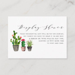 Bohoポッテッド多肉及びサボテン表示シャワー エンクロージャーカード