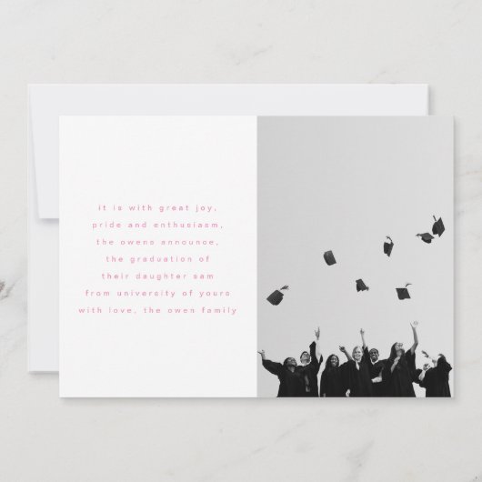 Bohoポップ・アートのエレガントモダンユニークDesignerの写真 案内状 (裏面)