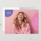 Bohoポップ・アートのエレガントモダンユニークDesignerの写真 案内状 (正面/裏面)