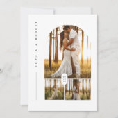 Bohoミニマエレガントリスト写真結婚ズ 招待状 (正面)