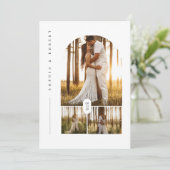 Bohoミニマエレガントリスト写真結婚ズ 招待状 (スタンド正面)