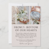 Bohoミニマモダンリスト写真結婚ズ サンキューカード (裏面)